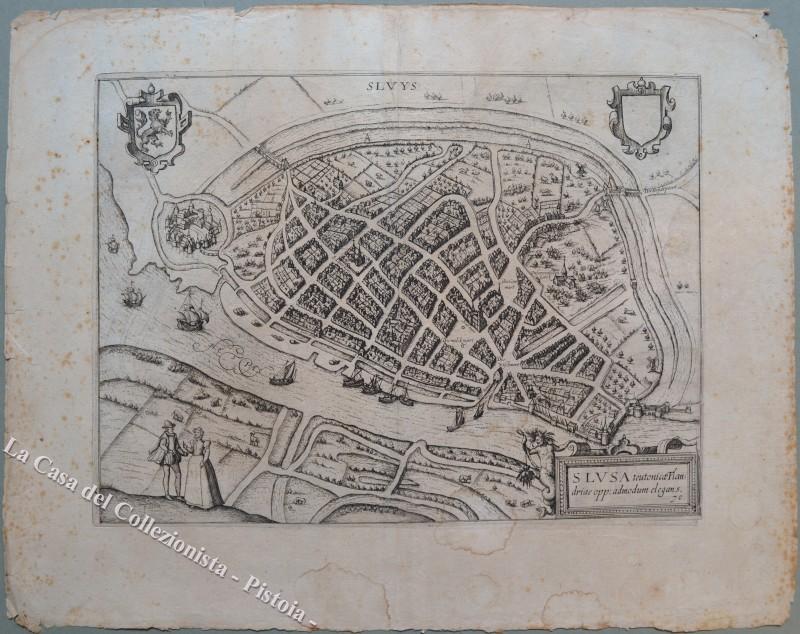 SLUYS, Olanda. Slusa teutonicae Flandriae... Anno 1612