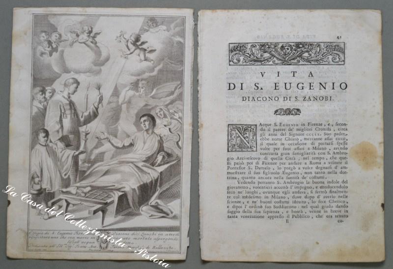 SAN EUGENIO FIORENTINO. Acquaforte dall'opera di Giuseppe Maria Brocchi, 1742