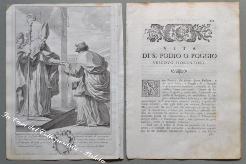 Firenze. SAN PODIO VESCOVO. Acquaforte. Anno 1742.