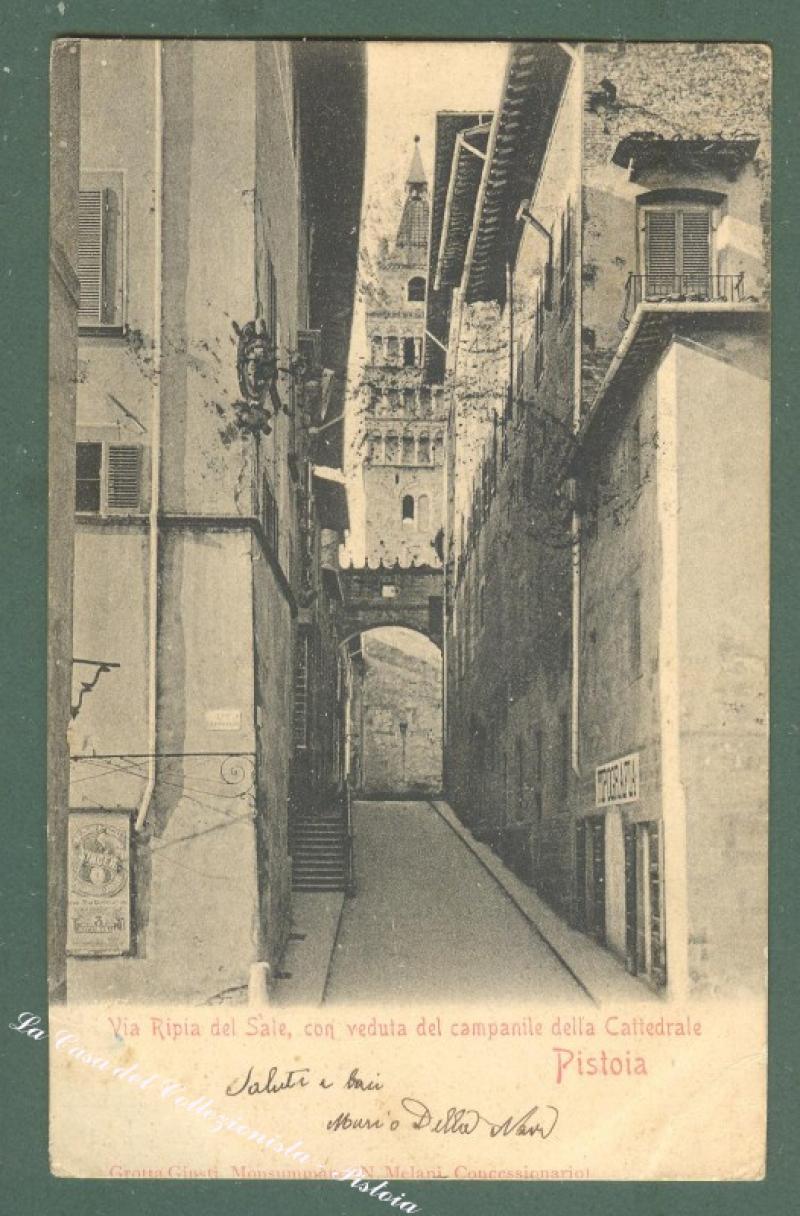 Toscana. PISTOIA. Via Ripa del Sale. Cartolina d'epoca viaggiata