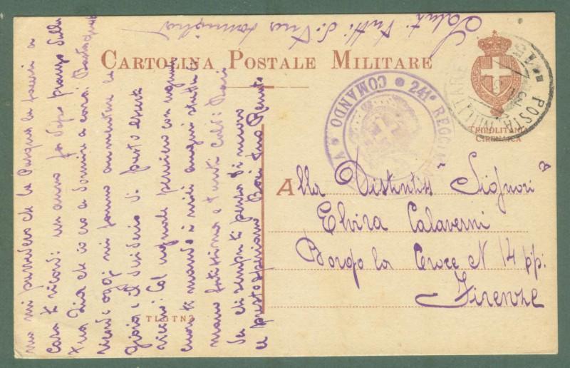PRIMA GUERRA. POSTA MILITARE 150, bollo nero a lunette del 31.3.1919.