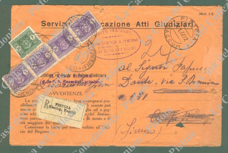 Storia postale LUOGOTENENZA. ATTO GIUDIZIARIO del 21.1.1947.
