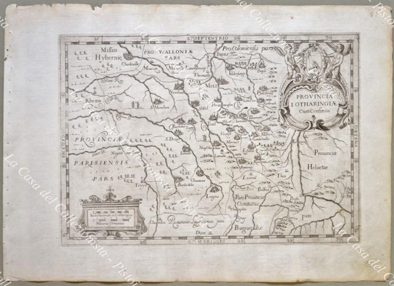 Anno 1649, Montecalerio. Francia France Lorraine. PROVINCIA LOTHARINGIAE Cum Confiniis
