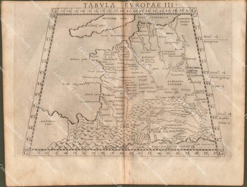 Francia France. “GEOGRAPHIA CL. TOLEMAEI ALEXANDRINI", Valgrisi, 1562