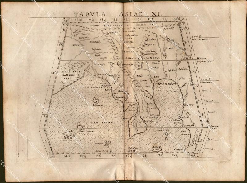 India, Golfo del Bengala. “GEOGRAPHIA CL. TOLEMAEI ALEXANDRINI". Valgrisi, 1562