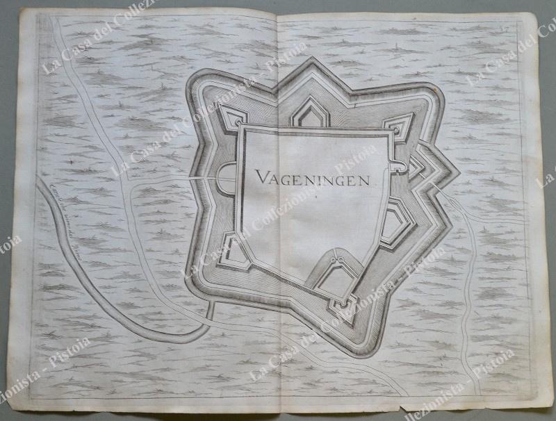 OLANDA. WAGENINGEN. Pianta topografica della città di "Vageningen".