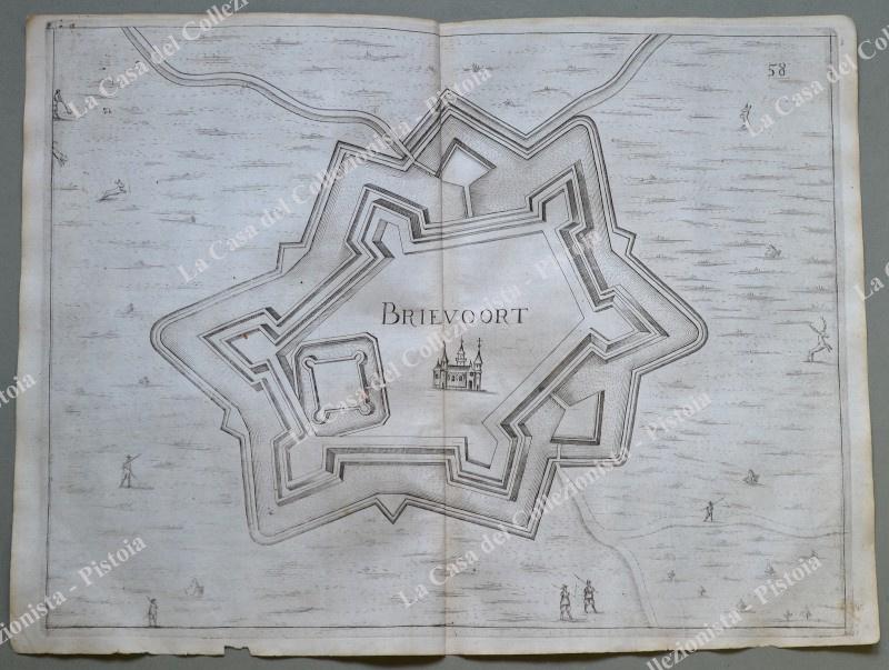 PAESI BASSI. BREDEVOORT. Pianta topografica della città di "Brievoort".