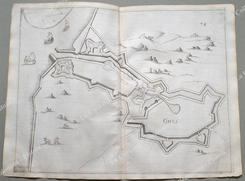 OLANDA. GOES. Pianta topografica della città di "Goes". Acquaforte anno 1683