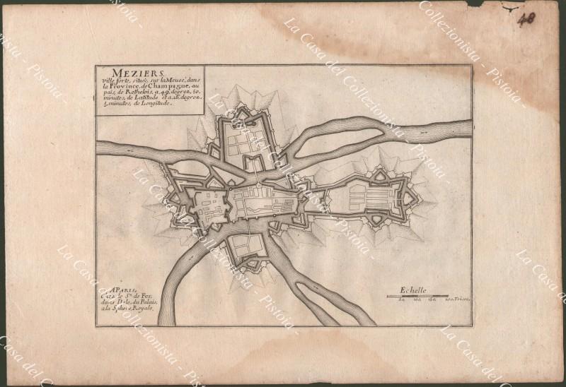 FRANCIA FRANCE. "MEZIERS Ville forte située sur la Meuse dans la Province de Champagne....". De Fer, anno 1705