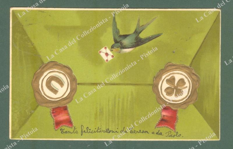 CARTOLINA A RILIEVO. Viaggiata nel 1904.