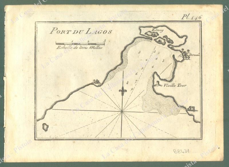 TURCHIA. "PORT DU LAGOS". Acquaforte. Portolano Allezard, Livorno 1817.