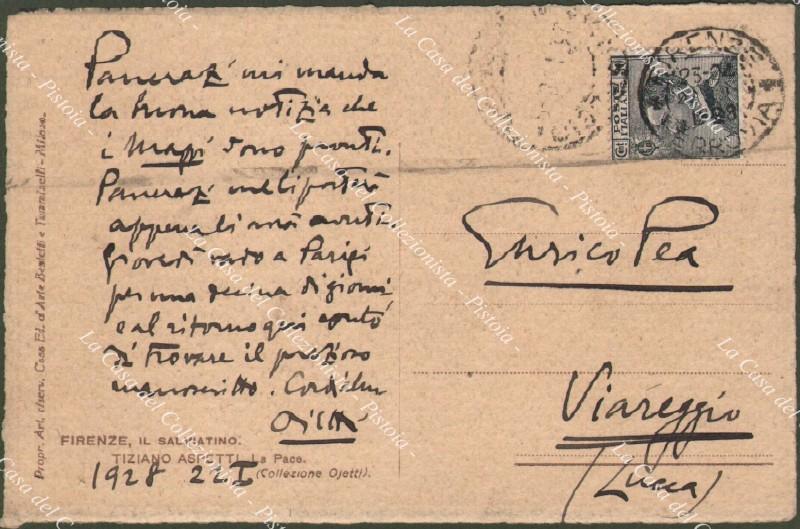 OJETTI UGO (Roma 1871 – Fiesole 1946). Scrittore, giornalista e critico d’arte italiano.