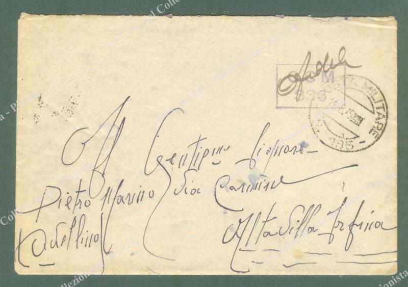 SECONDA GUERRA. POSTA MILITARE 185; lettera (senza testo) del 11.6.1945 per Altavilla Irpina