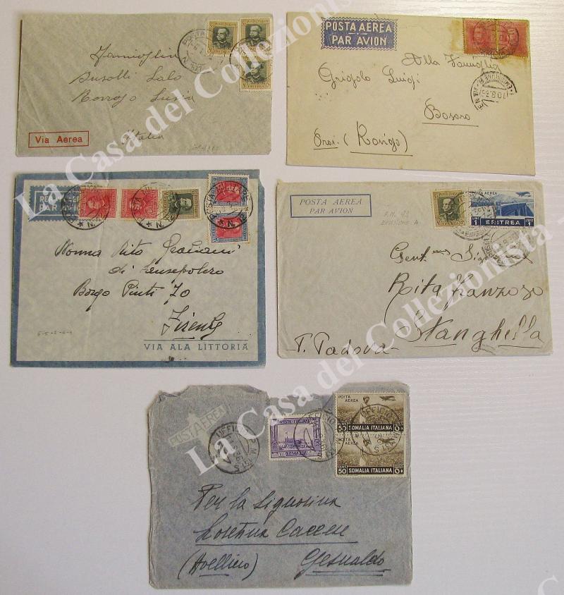 GUERRA D'AFRICA. 5 lettere 1935-1936