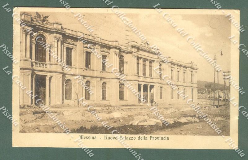 MESSINA. Nuovo palazzo della Provincia. Cartolina d'epoca viaggiata nel 1923