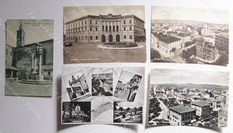 GROSSETO. 5 cartoline d'epoca viaggiate