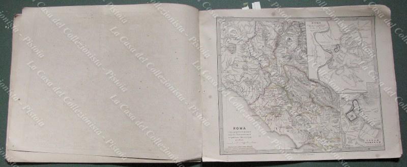 ATLANTE DEL MONDO ANTICO di Teodoro Menke. Ad uso delle scuole del Regno d'Italia.... Anno 1865