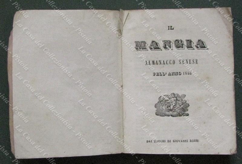 Toscana-Siena. IL MANGIA. Almanacco senese pell'anno 1846