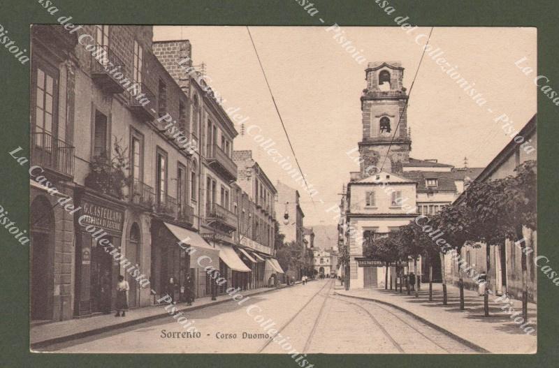SORRENTO, Napoli. Corso Duomo. Cartolina d'epoca, circa 1920