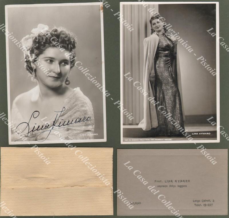AYMARO LINA (Torino 1914 - Desenzano del Garda 2000). Cantante Lirica, soprano.