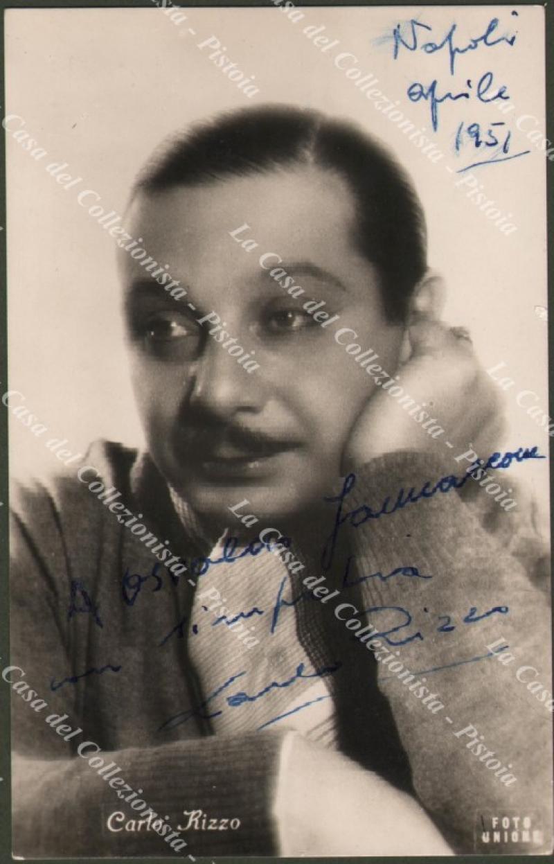 RIZZO CARLO (Trieste 1907 - Milano 1979). Attore italiano; ha lavorato con Erminio Macario, Wanda Osiris e Carlo Dapporto.