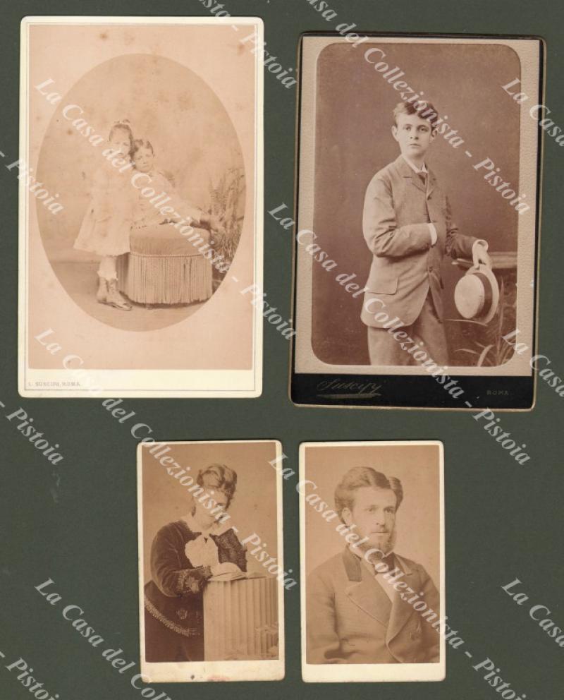 STUDIO L. SUSCIPJ via Condotti Roma. 4 foto all'albumina anni 80/90 dell'ottocento.