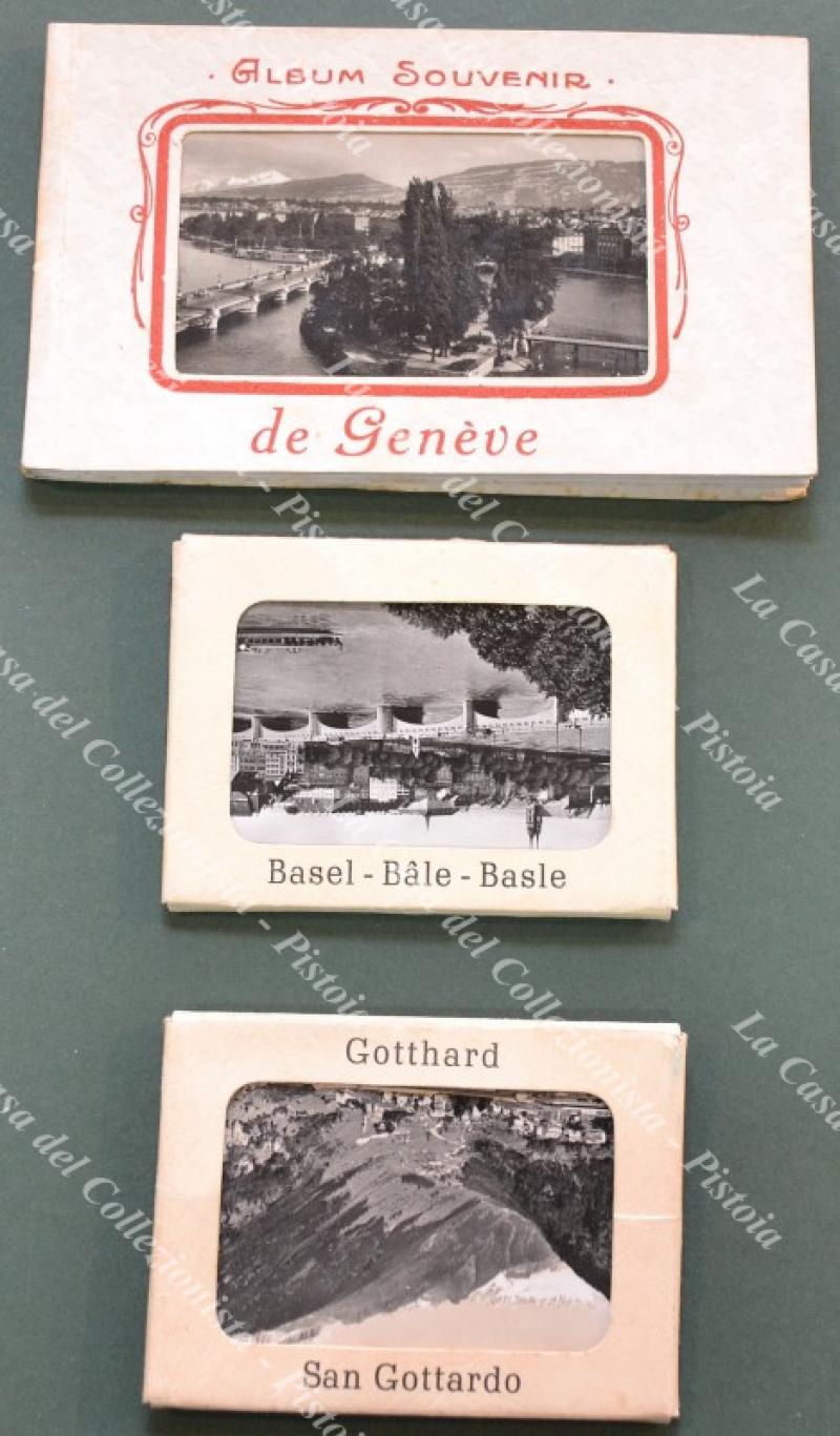 SVIZZERA. Insieme: Ricordo di Ginevra; SAN GOTTARDO; BASILEA