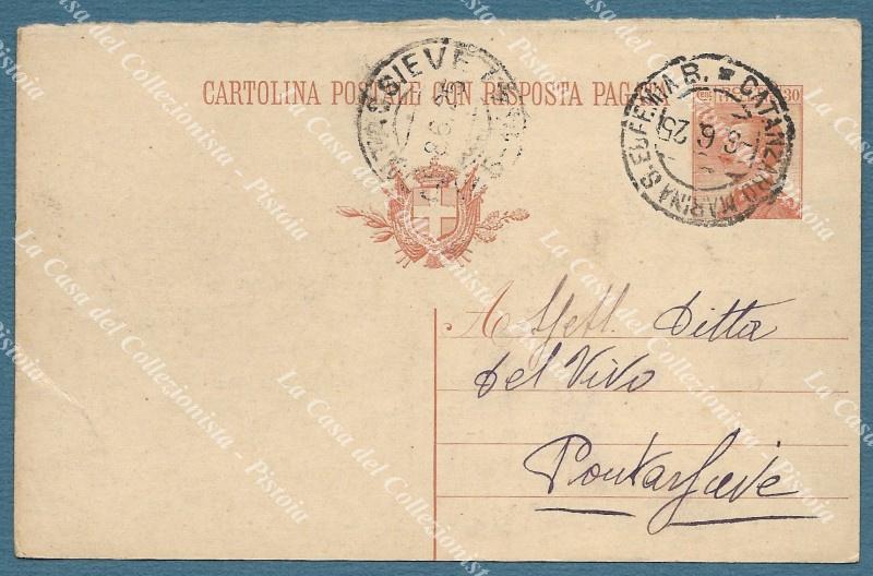 Storia postale Regno.  CATANZARO MARINA - S. EUFEMIA B.. Cartolina postale del 1925