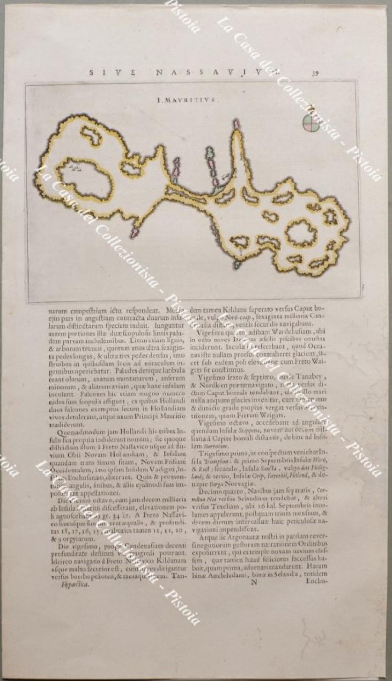 Anno 1660. Africa, Isola Mauritus, Oceano Indiano. I. MAURITIUS.