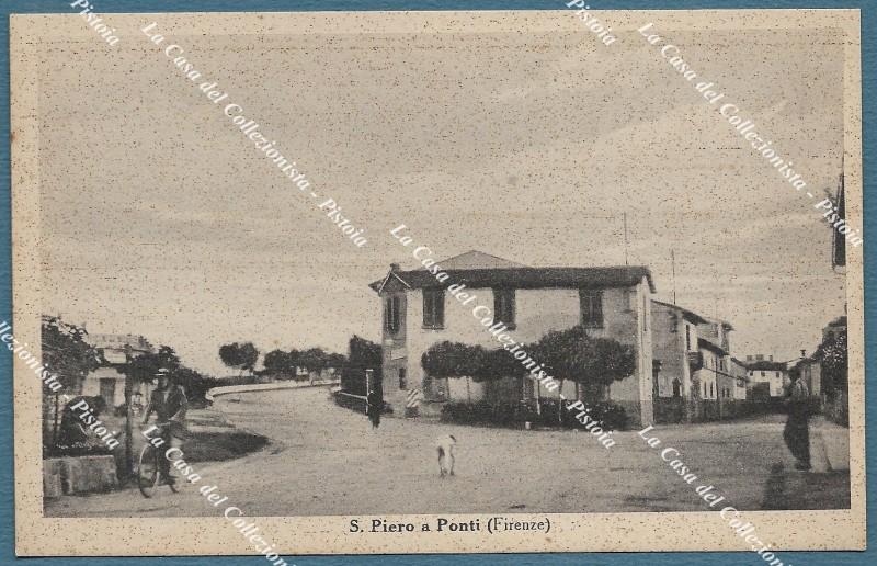 SAN PIETRO A PONTI, Campi Bisenzio, Prato. Cartolina d'epoca, anno 1925.