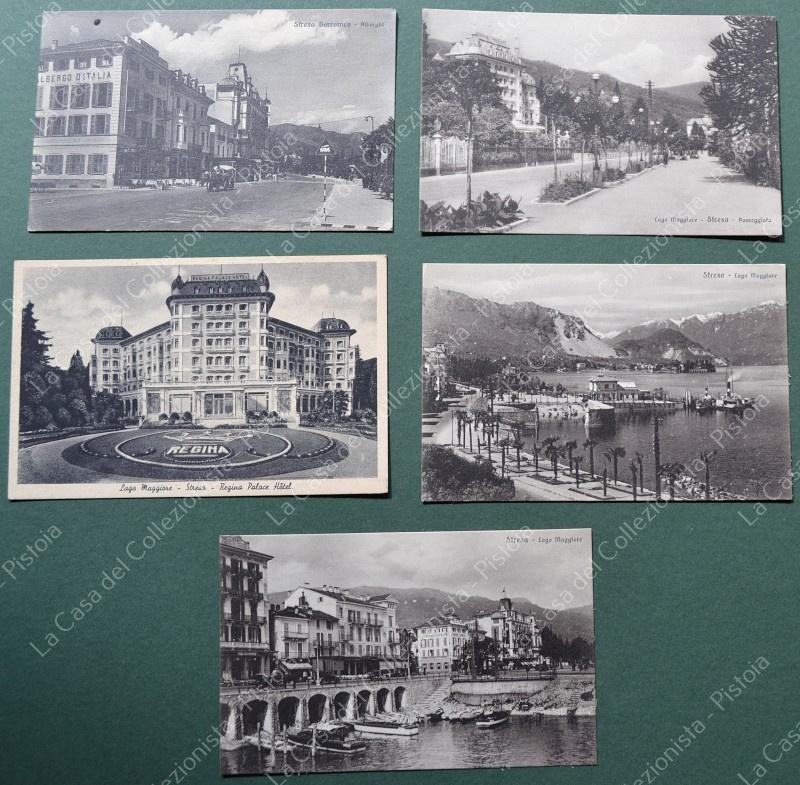 STRESA, Lago Maggiore. 5 cartoline d'epoca, anni 1940