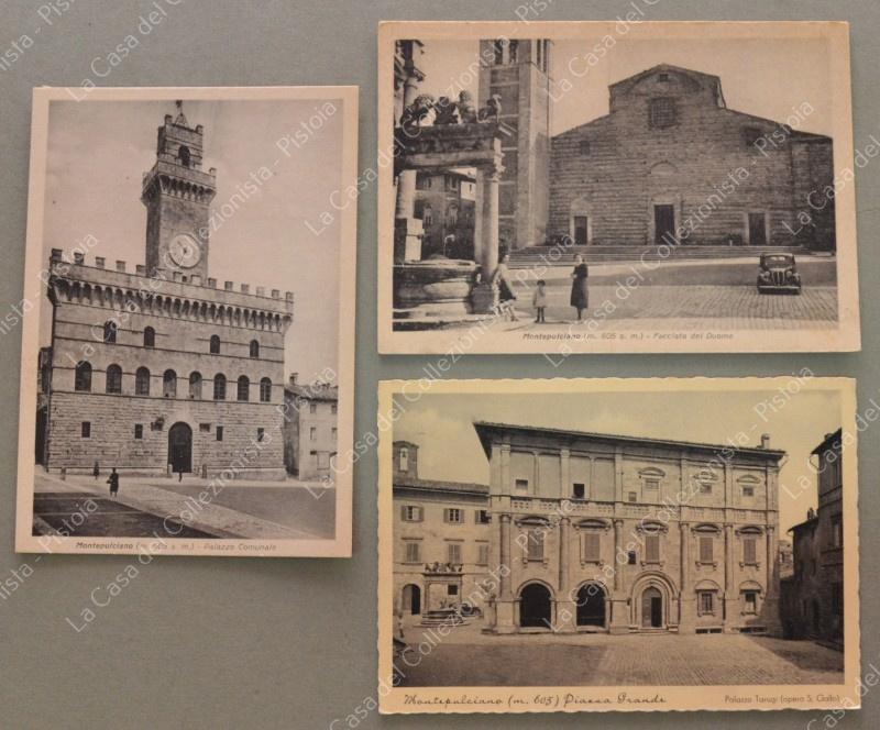 MONTEPULCIANO. 3 cartoline d'epoca, anni 1940