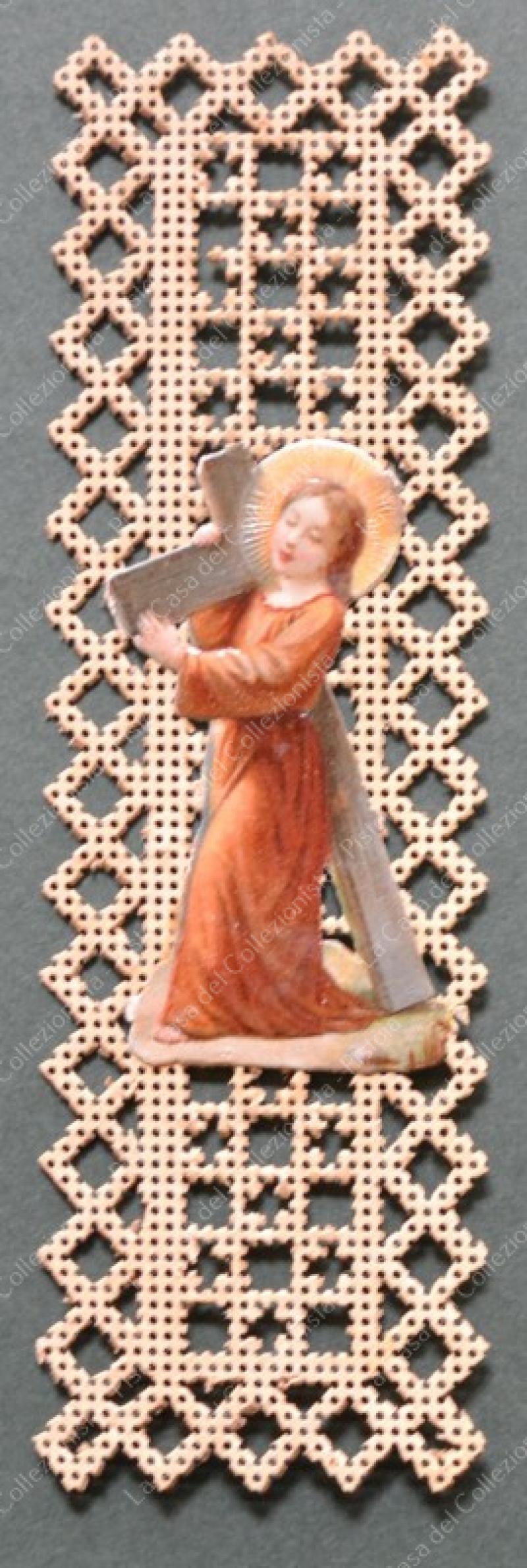 SANTINO. Seconda metà 1800, traforato con applicata immagine a rilievo