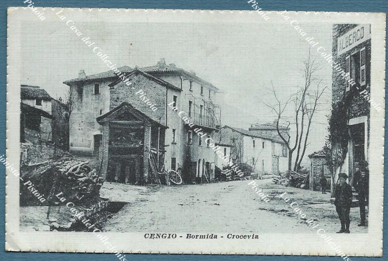 CENGIO, Bormida, Savona. Crocevia. Cartolina viaggiata nel 1920.