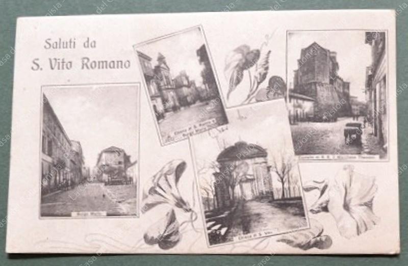 S. Vito Romano, Roma. Saluti da. Cartolina d'epoca viaggiata