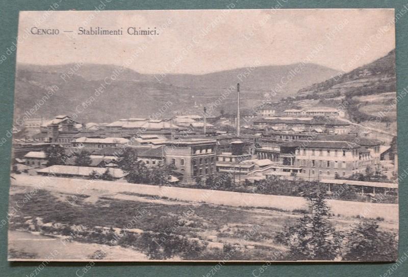 CENGIO, Savona. Stabilimenti Chimici. Cartolina d'epoca viaggiata