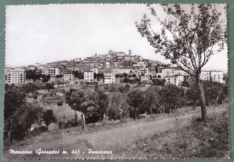 MANCIANO, Grosseto. Panorama. Cartolina d'epoca viaggiata