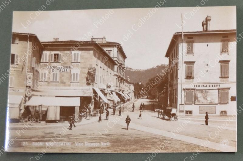 MONTECATINI TERME. Viale Verdi. Cartolina d'epoca inizio 1900