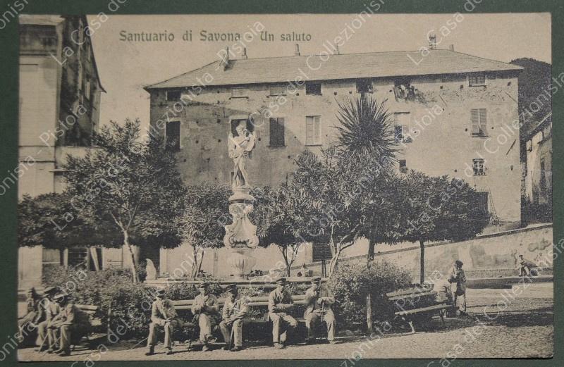 SAVONA. Santuario. Cartolina d'epoca viaggiata