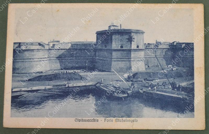 CIVITAVECCHIA. Forte Michelangelo. Cartolina d'epoca viaggiata