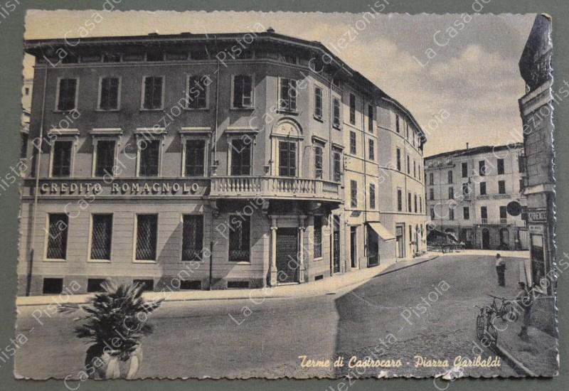CASTROCARO TERME. P.za Garibaldi. Cartolina d'epoca viaggiata