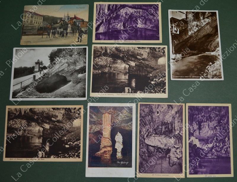 Slovenia. POSTUMIA. 9 cartoline d'epoca, (7 viaggiate)