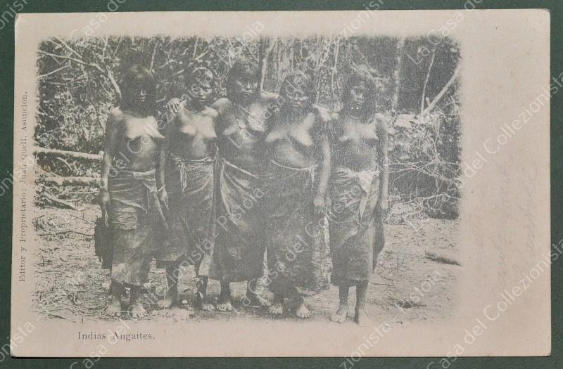 INDIOS ANGAITES. Paraguay. Cartolina d'epoca primi 1900