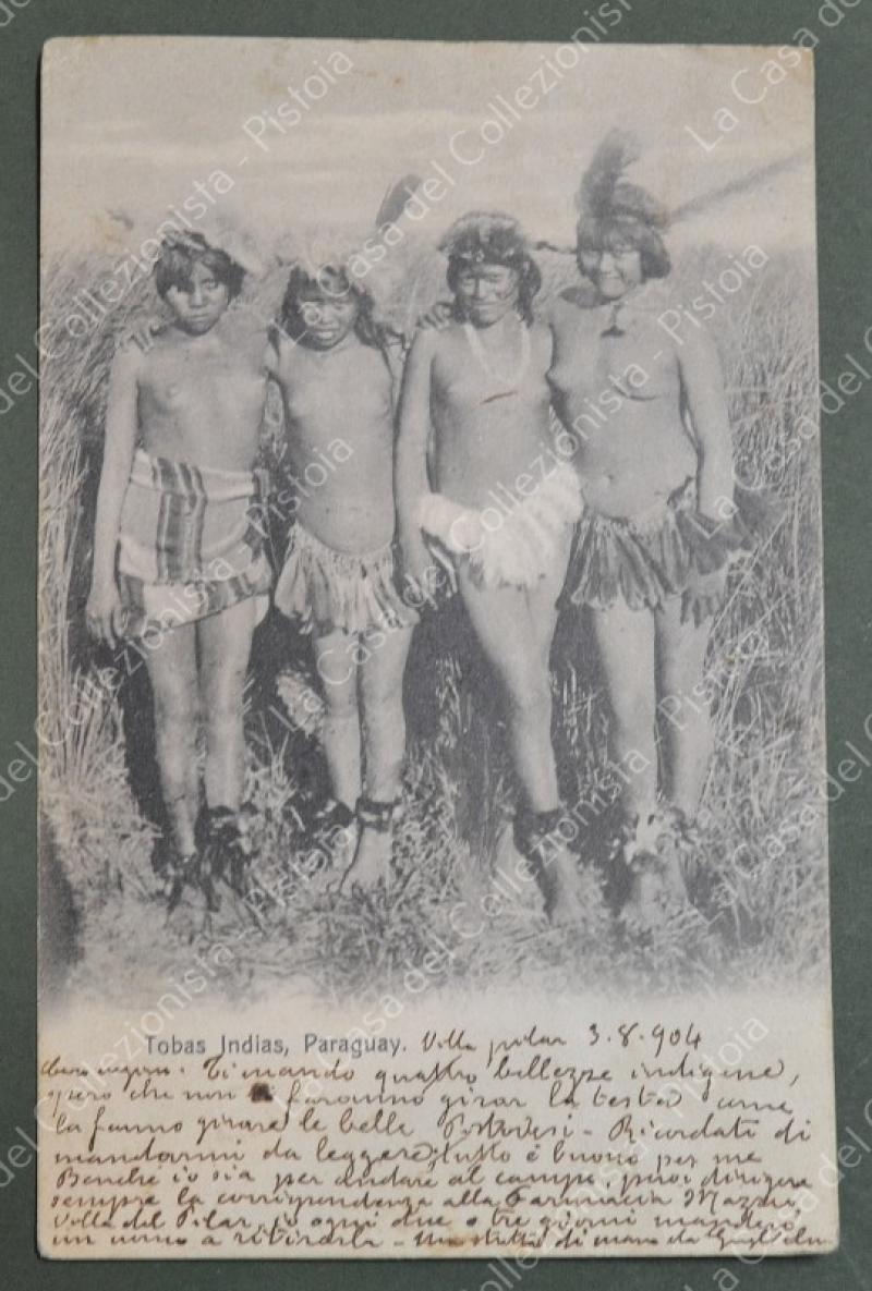 INDIOS TOBAS. Paraguay. Cartolina d'epoca viaggiata