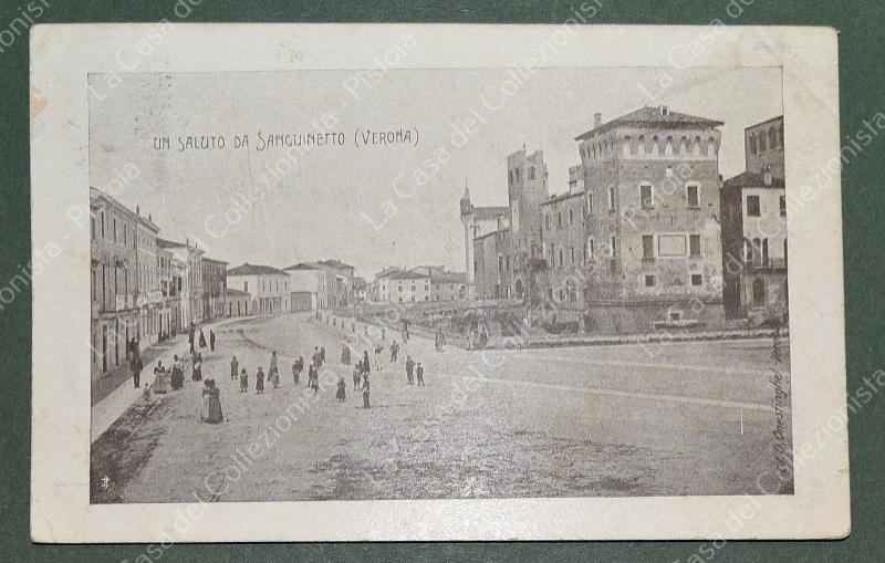 SANGUINETO, Verona. Cartolina d'epoca viaggiata