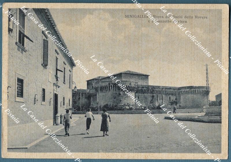 SENIGALLIA, Ancona. Rocca dei Duchi della Rovere e Palazzetto Baviera. Cartolina, circa anno 1940.