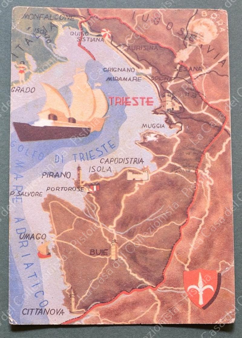 TRIESTE TERRITORIO LIBERO. Cartolina d'epoca viaggiata