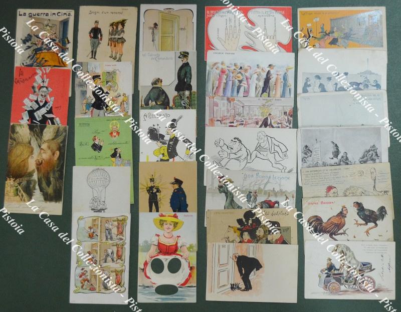 UMPORISTICHE inizio 1900. 27 cartoline d'epoca (5 viaggiate).
