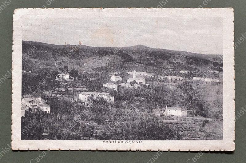 SEGNO, Genova. Saluti da. Cartolina d'epoca viaggiata