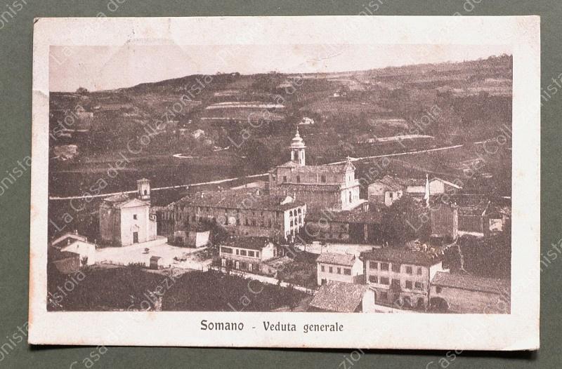 SOMANO, Cuneo. Veduta generale. Cartolina d'epoca viaggiata